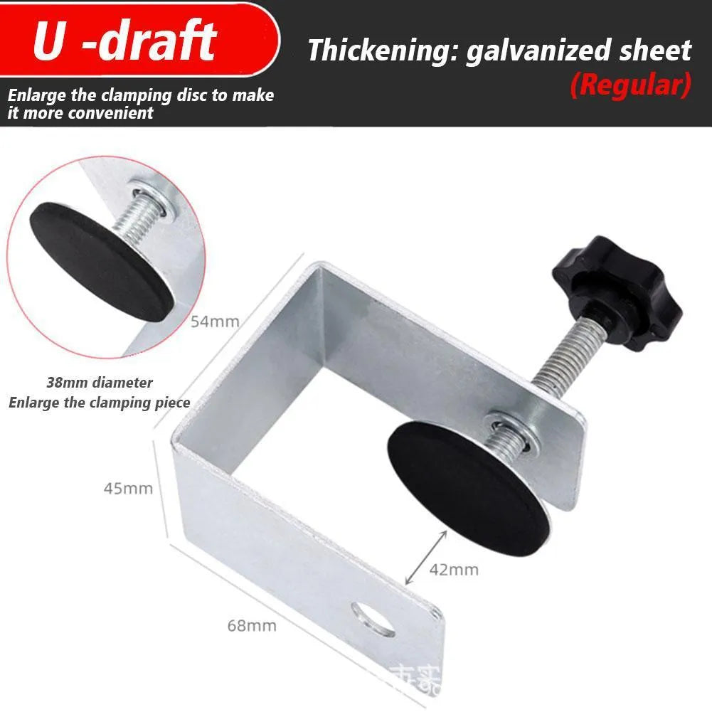 Stainless steel drawer panel fixing clip for cabinet and drawer assembly