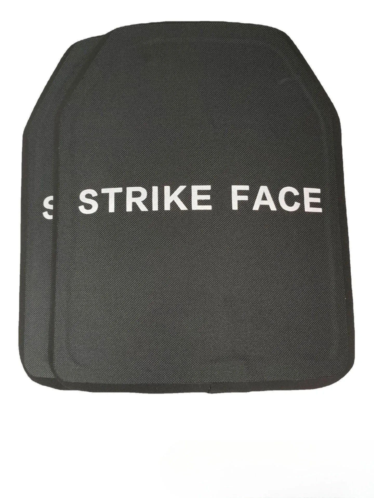 Black polyethylene ceramic plate armored vest size L with cutting angle plate shape for security protection