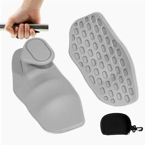 Anti-slip grip strengthener for dumbbell lifting, breathable finger trainer in gray and black