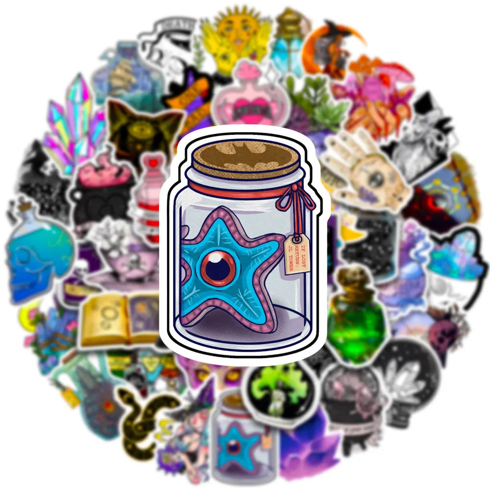 50 piece set of waterproof graffiti stickers for luggage and smooth surface decoration