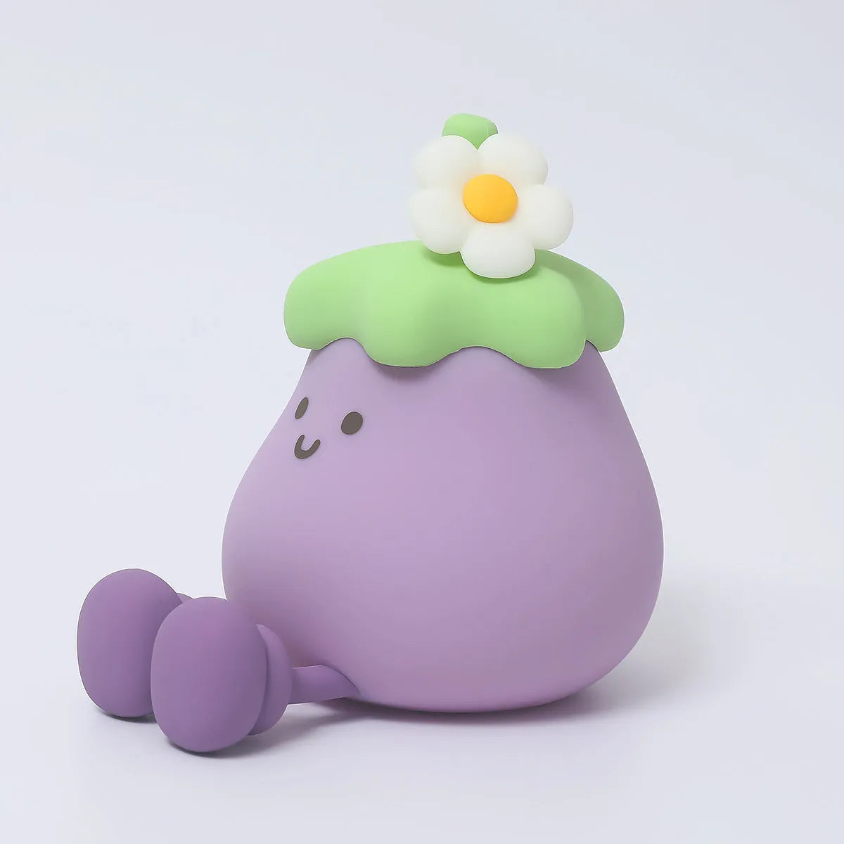 Cartoon eggplant shaped night light emitting soft yellow glow