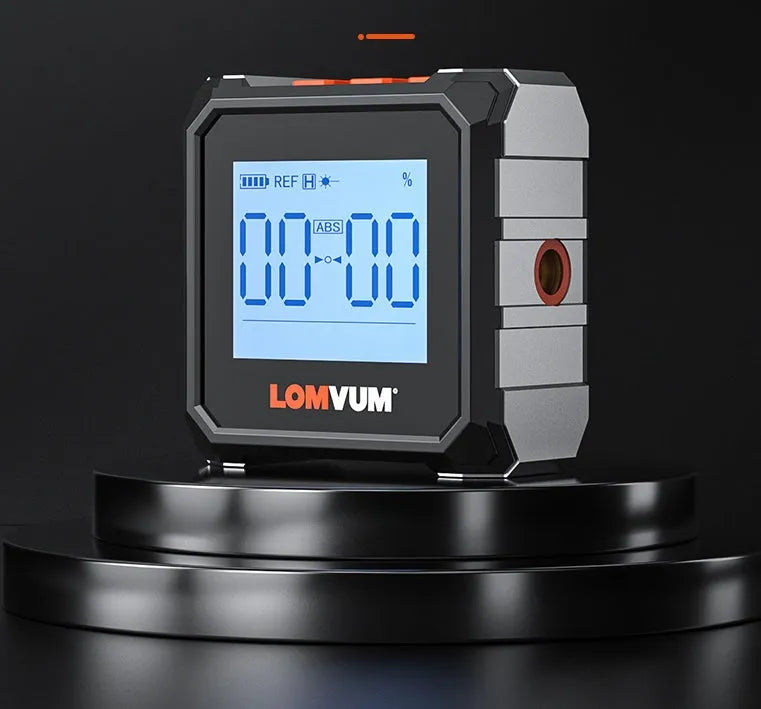 Laser infrared woodworking steel tape measure tool with digital display and magnetic sides