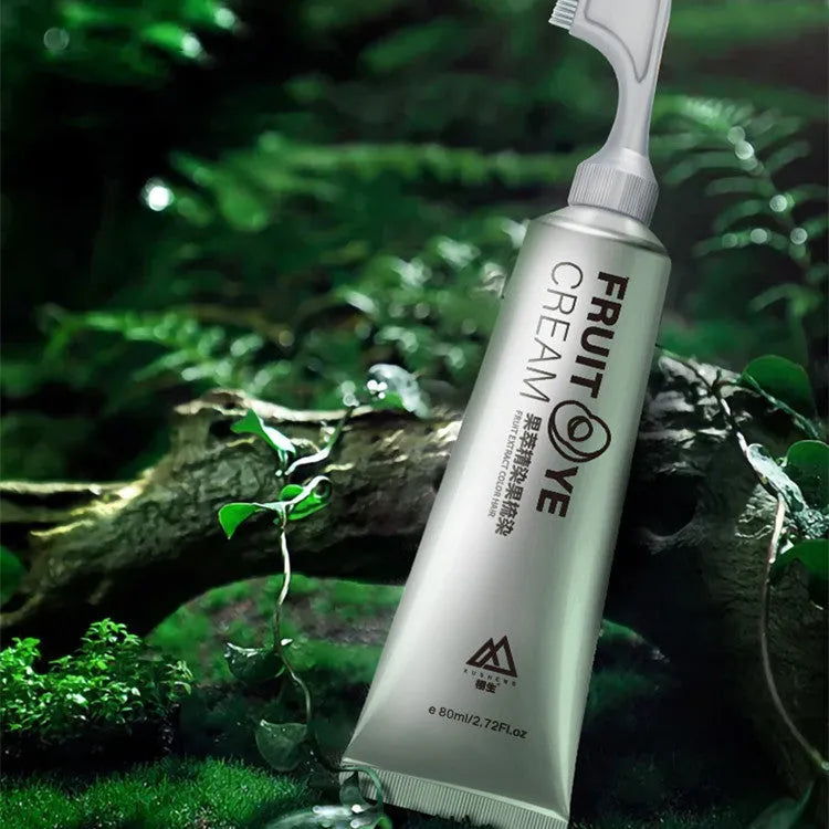 Lifelike fruit colour hair dye cream 80ml in black, black brown, and chestnut brown shades