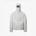 Men's lamb wool hooded zipper coat sweatshirt patchwork line design casual top in dark gray