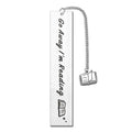 Stainless steel reading bookmark with tassel, 13 x 2.6 cm, five colour options, in gift box