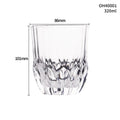 Thick-bottomed crystal whisky shot glass shown in an amber colour finish.
