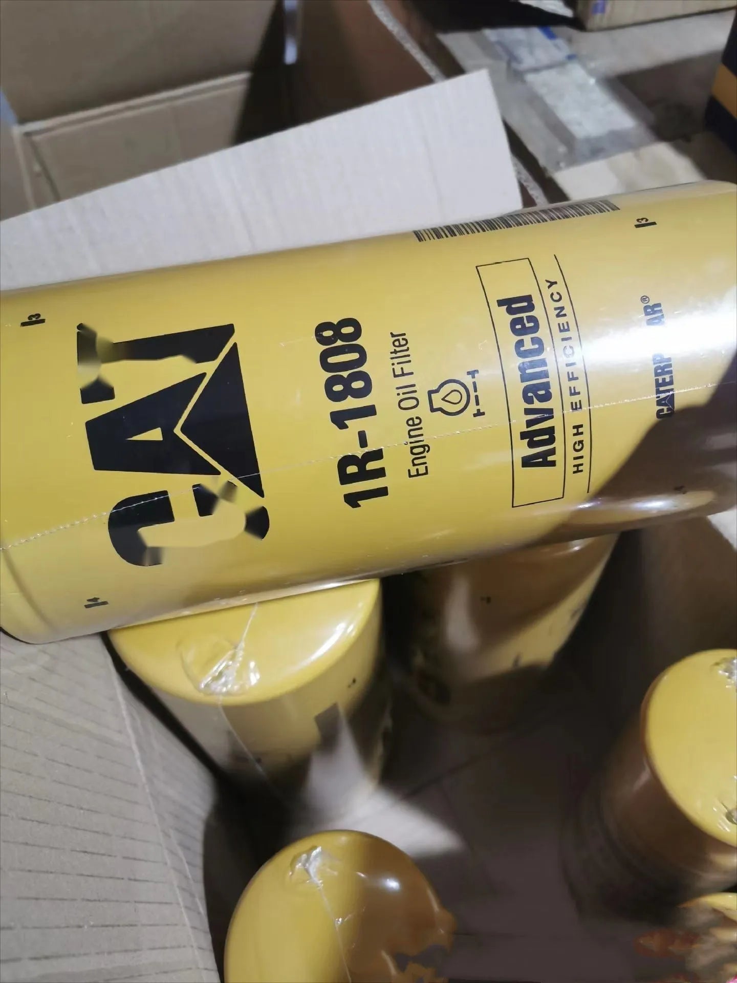 Carter 1R-1808 excavator oil filter element with metal construction and folding filter design