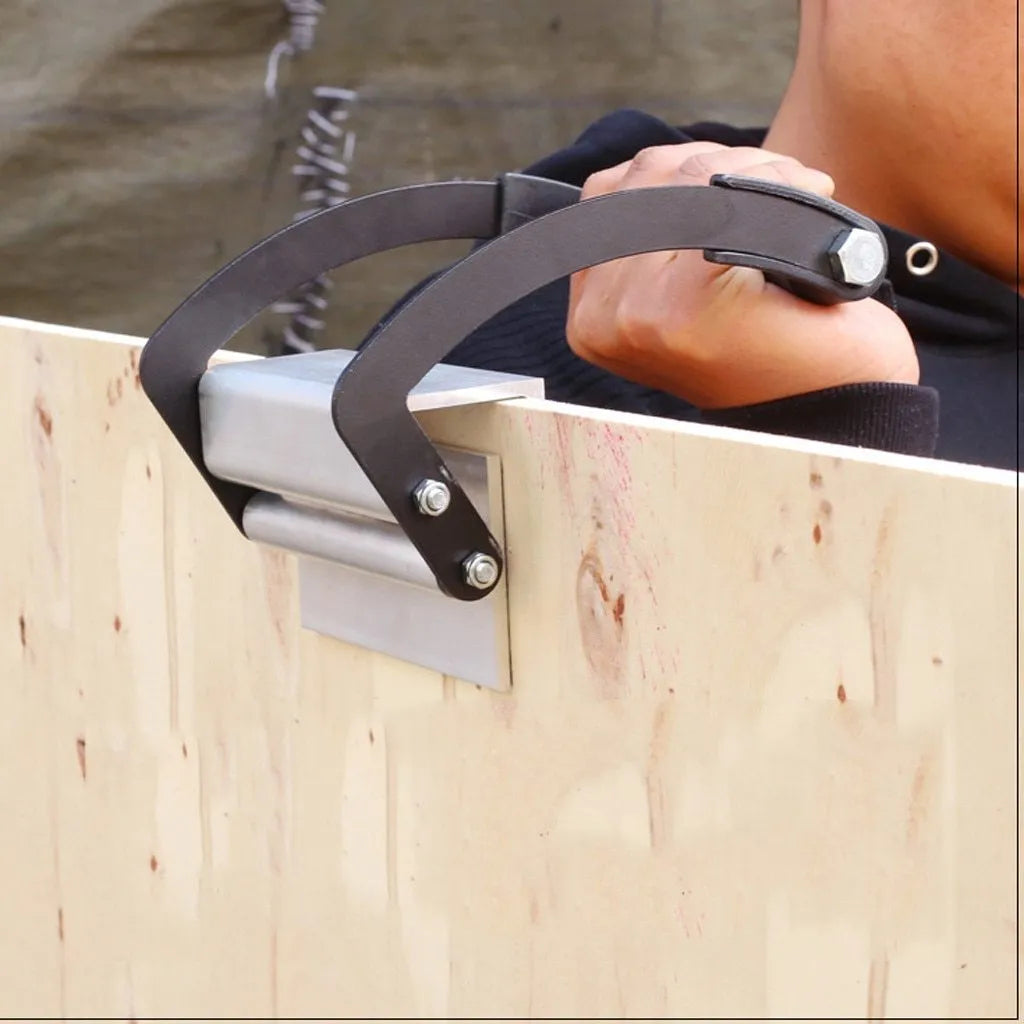 Black wood handling wrench with forged steel force arm and rubber grip