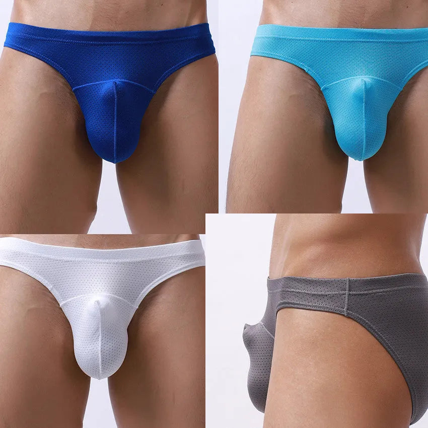 Men's transparent nylon underwear in multiple colours with loose breathable fit