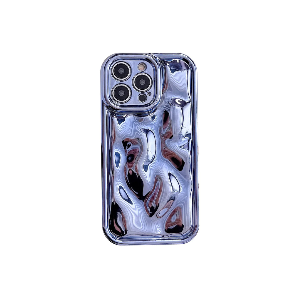 All-inclusive TPU phone case with electroplated meteorite pattern for iPhone in black colour