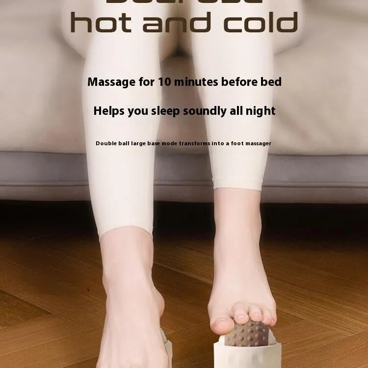 Massage ball set for cold and hot compress therapy in dual and single ball configurations