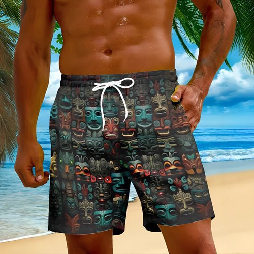 2025 summer men's casual shorts in polyester, simple style, available in multiple colours and sizes S to 2XL