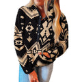 Women's loose fit long sleeve top with zipper detail in autumn winter polyester fabric