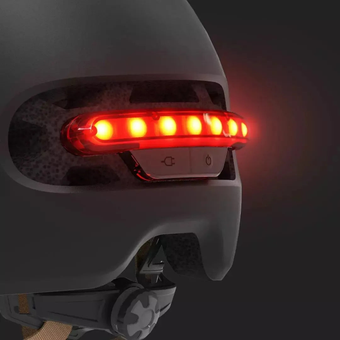 Urban Light Riding Intelligent Helmet in white, EPS PC construction, available in M and L sizes