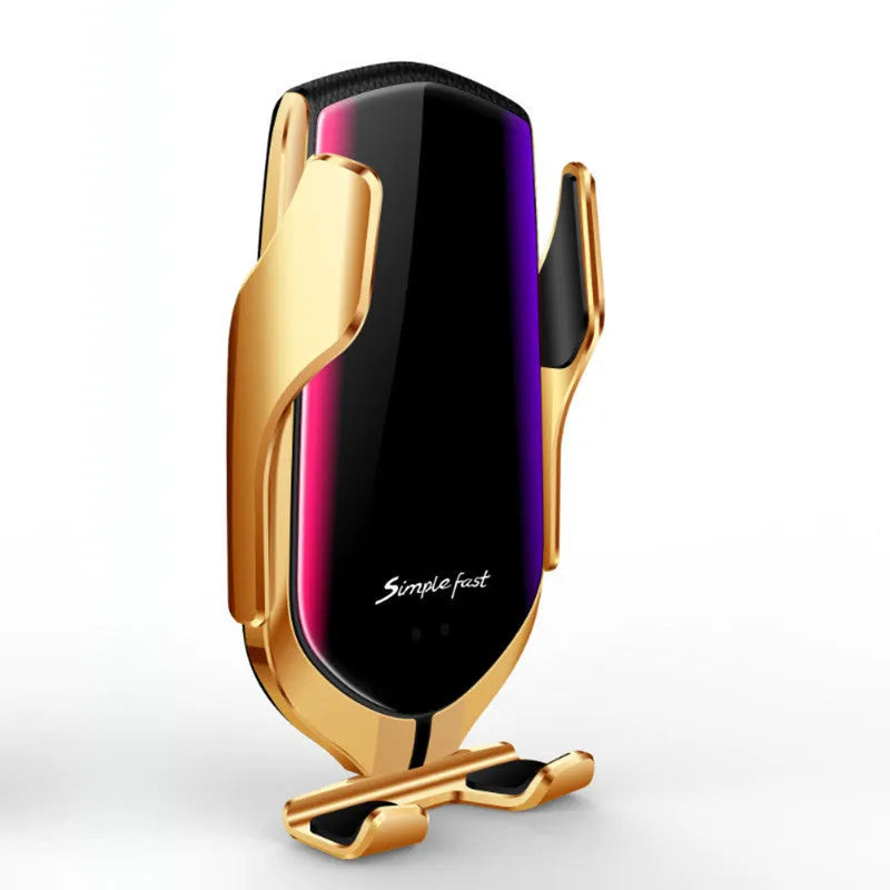 Magic Clip R3 car phone holder in black, gold, or silver with Type-C charging port