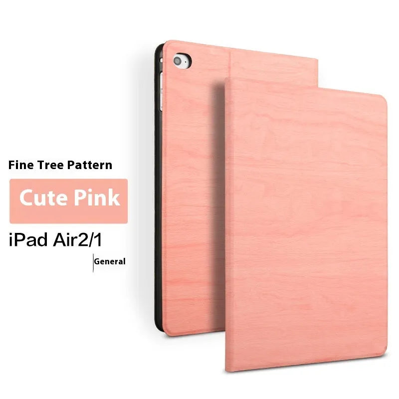 Universal iPad protective cover with sleep bracket in black imitation leather