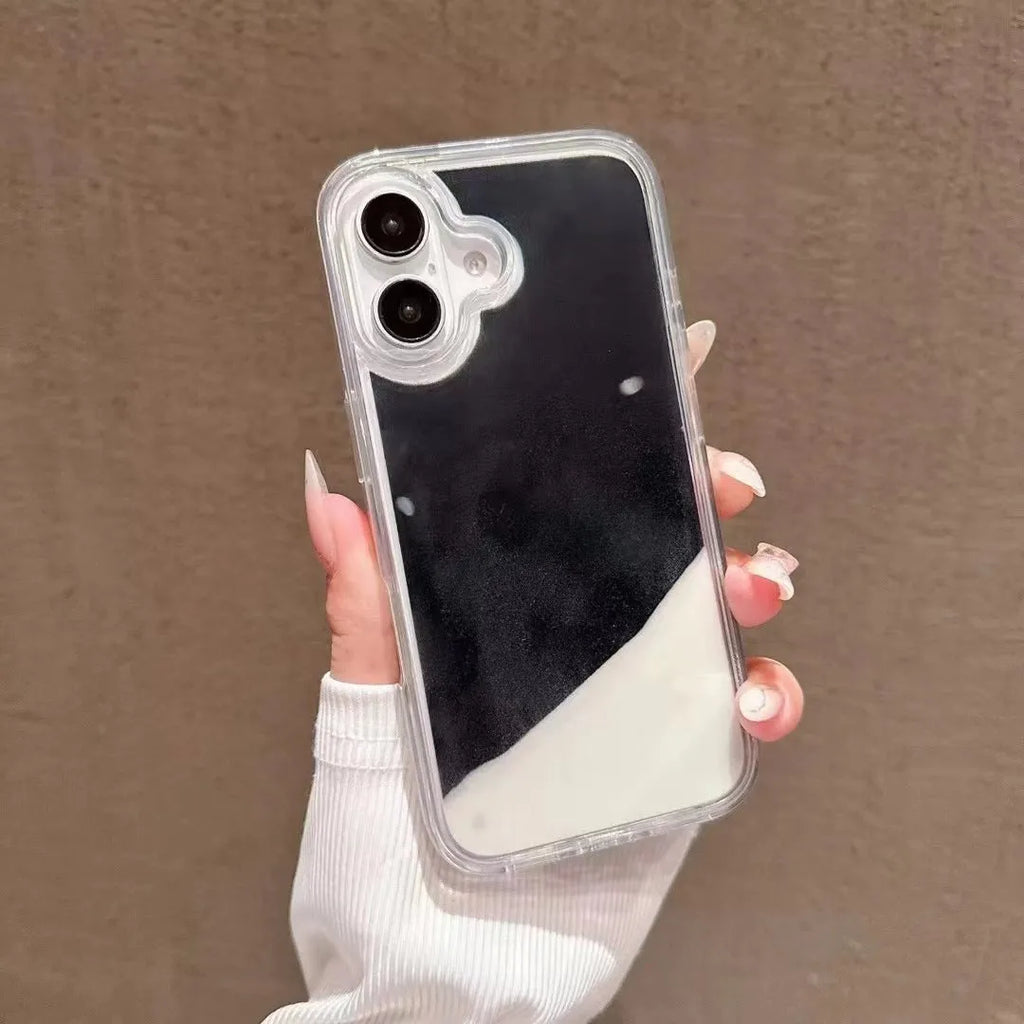 Quicksand phone case with luminous glitter powder for iPhone 13 and 14, hard shell drop-resistant design, available in six colours