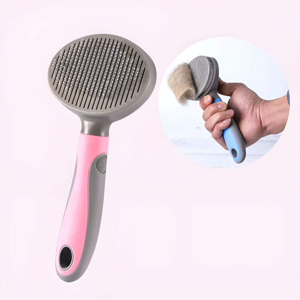 Kitten cat comb de-floating hair stripper with bent needle in candy blue colour
