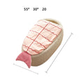 Sushi-shaped warm pet nest mattress with removable plush cover for cats and dogs