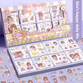 Children's sticker card notebook set with multiple colourful printed designs