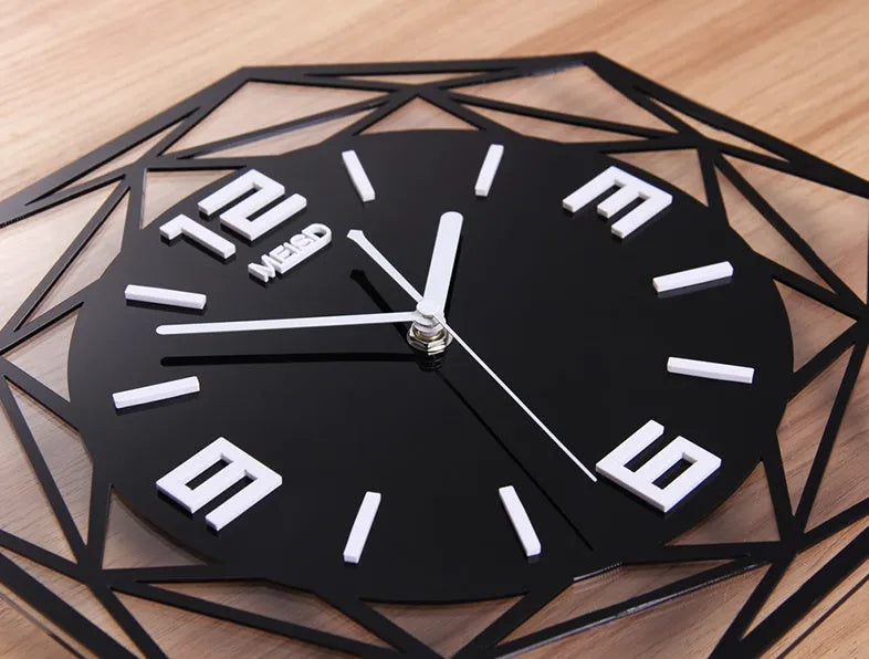 Acrylic wall clock with silent sweeping movement, square shape, green colour, size 40x40cm