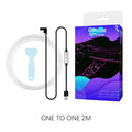 Car interior USB RGB LED light strip kit with wireless remote control showing colour options