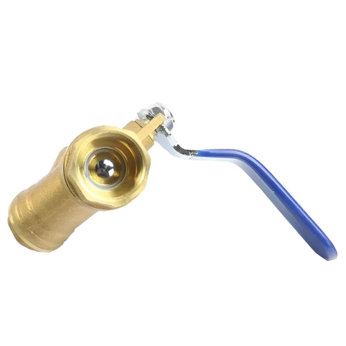 Brass Y-strainer filter ball valve with threaded ends for DN20 and DN25 pipe connections.