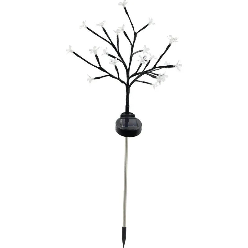 Outdoor solar LED garden ground lamp flower shape IP65 decorative light for pathway and courtyard