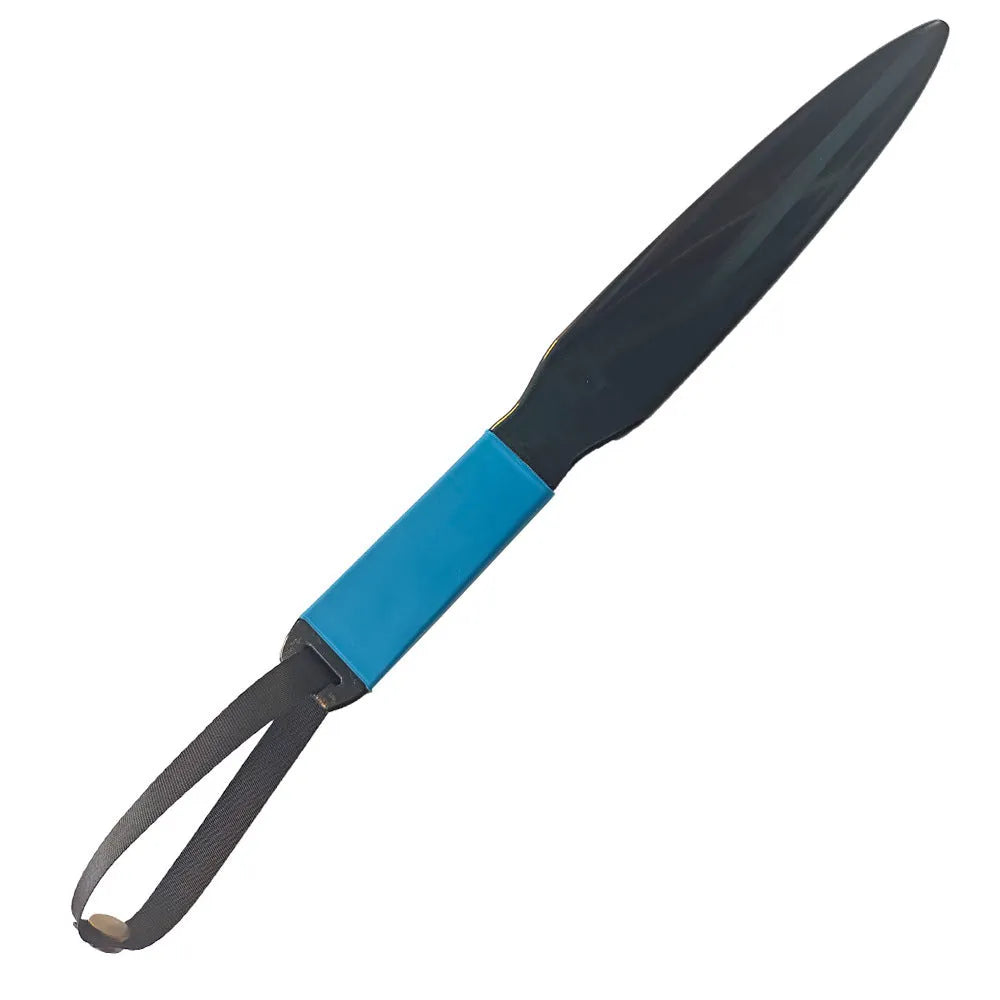 Blue handled nylon dog break stick training tool for small and medium dogs.