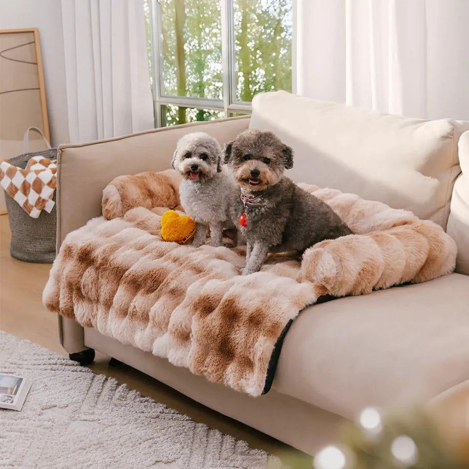 Kennel right angle removable washable pet sofa in dark gray with plush cover, size M