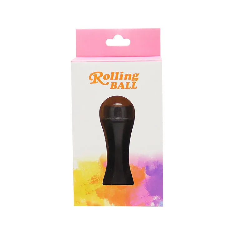 Volcanic portable roller for oily skin control, made from real volcanic stone, reusable and washable, available in black, green, pink, white