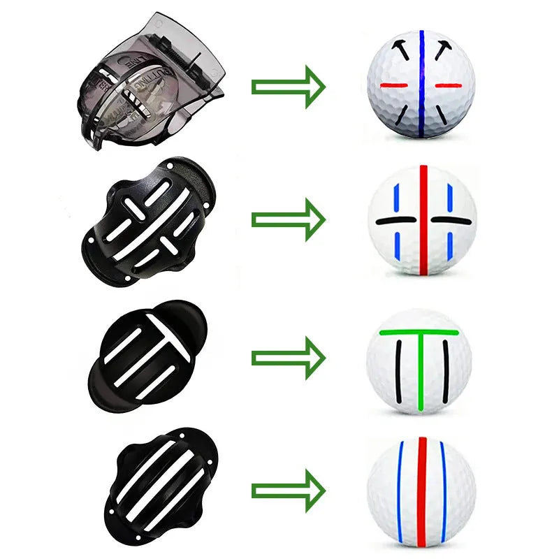 Golf scriber putter alignment tool with plastic scriber markers and drawing pens for putting practice