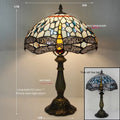 Tiffany style dragonfly stone table lamp in retro European design with coloured dragonfly motifs