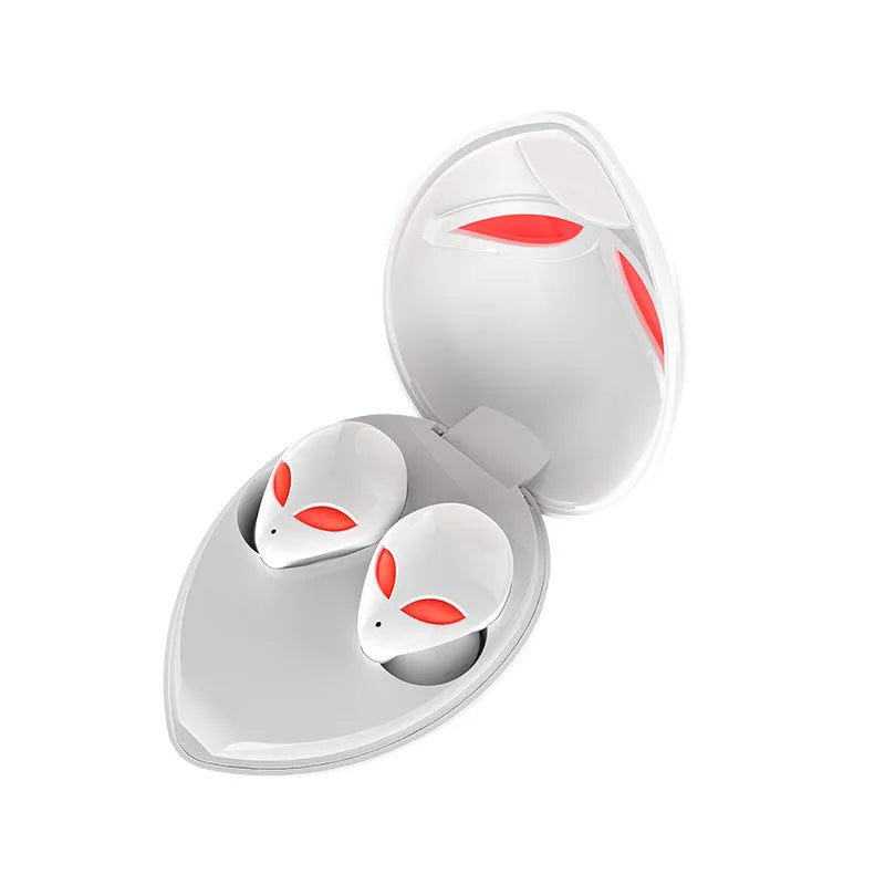 Creative Outer T8 Starman alien design Bluetooth headset with wireless charging case