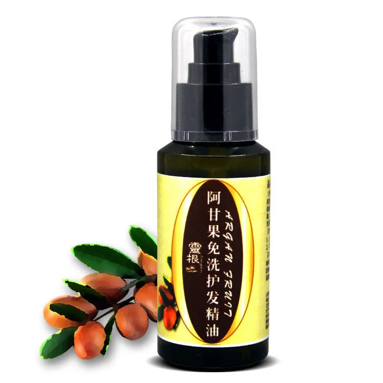 Smooth shiny frizz-resistant leave-in hair oil for damaged hair colour protection