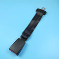 Black car seat belt extender with 36cm ribbon extension strap and 21mm belt insert