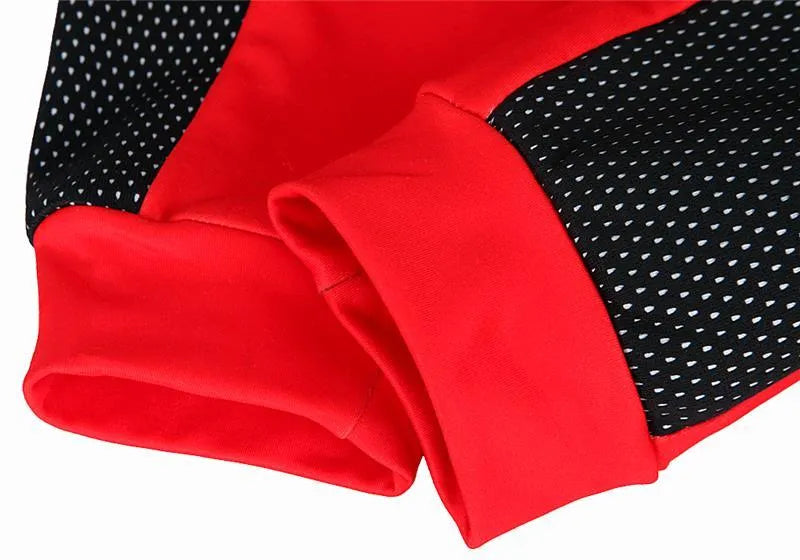 Autumn winter cycling fleece warm jacket 100% polyester in Black Green and Black Red sizes S to XXL