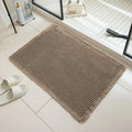 Non-slip checkered pattern bathroom carpet in polyester fibre available in multiple colours and sizes
