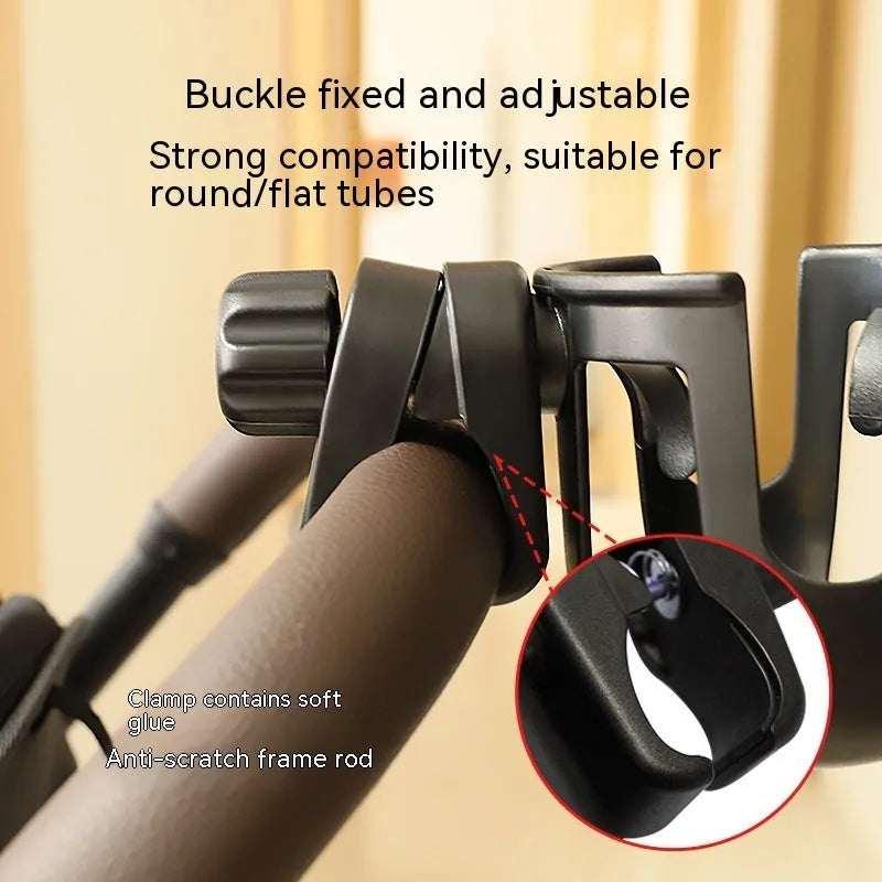 Black ABS plastic car cup holder with universal fit and spill-resistant design for vehicles
