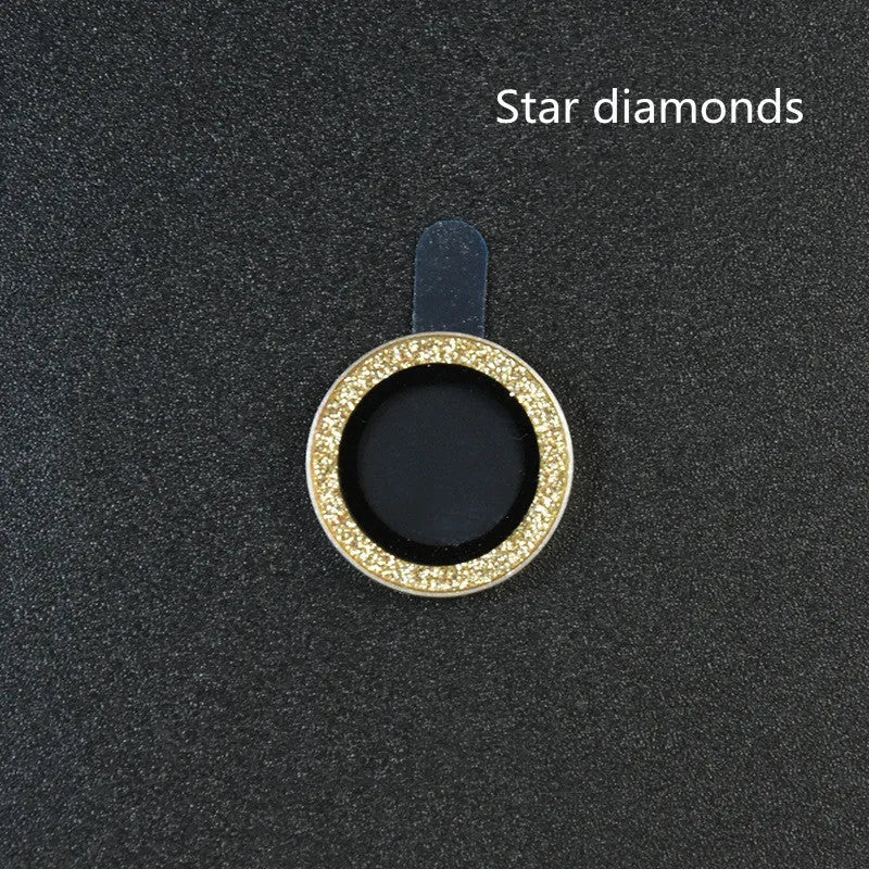 Diamond pattern tempered glass lens protector and aluminium ring for iPhone 12 and 11 models