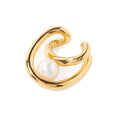 Retro non-piercing brass ear clip with electroplating finish, gold single colour option