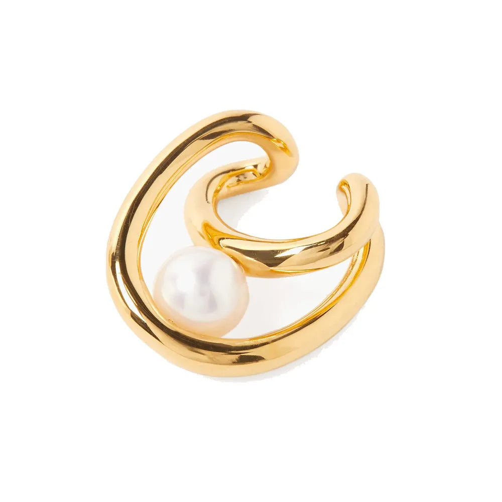 Retro non-piercing brass ear clip with electroplating finish, gold single colour option
