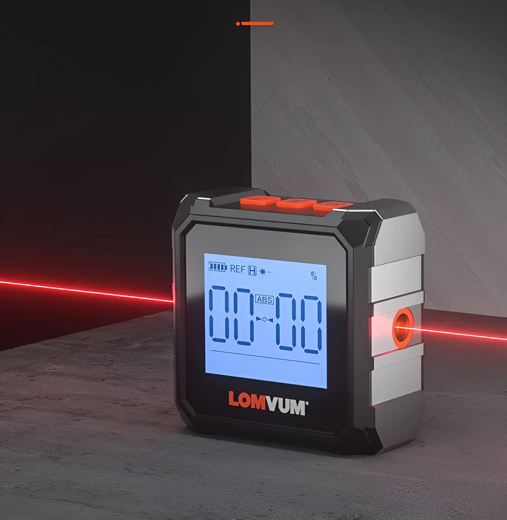Laser infrared woodworking steel tape measure tool with digital display and magnetic sides
