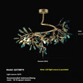 Nordic modern minimalist 8-head metal agate ceiling light, 650 by 550 millimetres, blue colour option