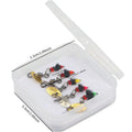 Five bionic mosquito fishing hooks with spinning sequins in multicoloured poisonous patterns