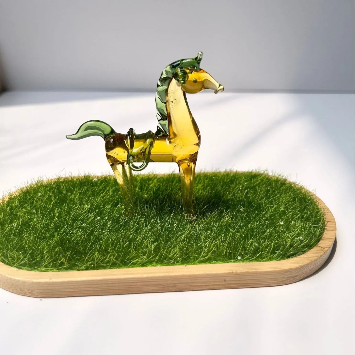 Brown glazed horse figurine modern desk decoration