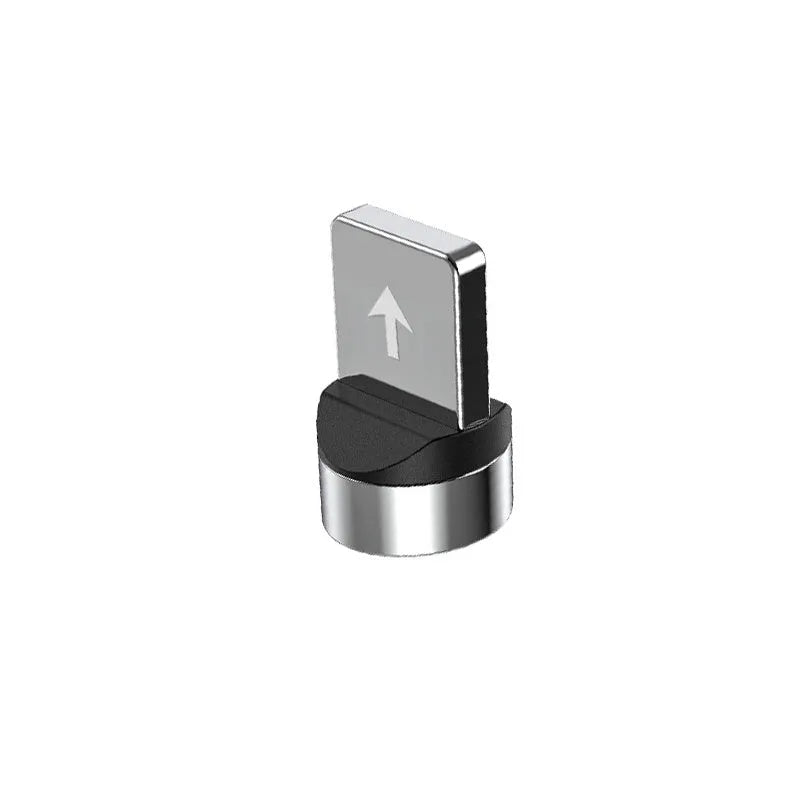 Black magnetic charging cable with spherical aluminium alloy connector on a 1m TPE cable