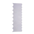 Stainless steel cream scraper cake decorating tool with six polygon pattern designs