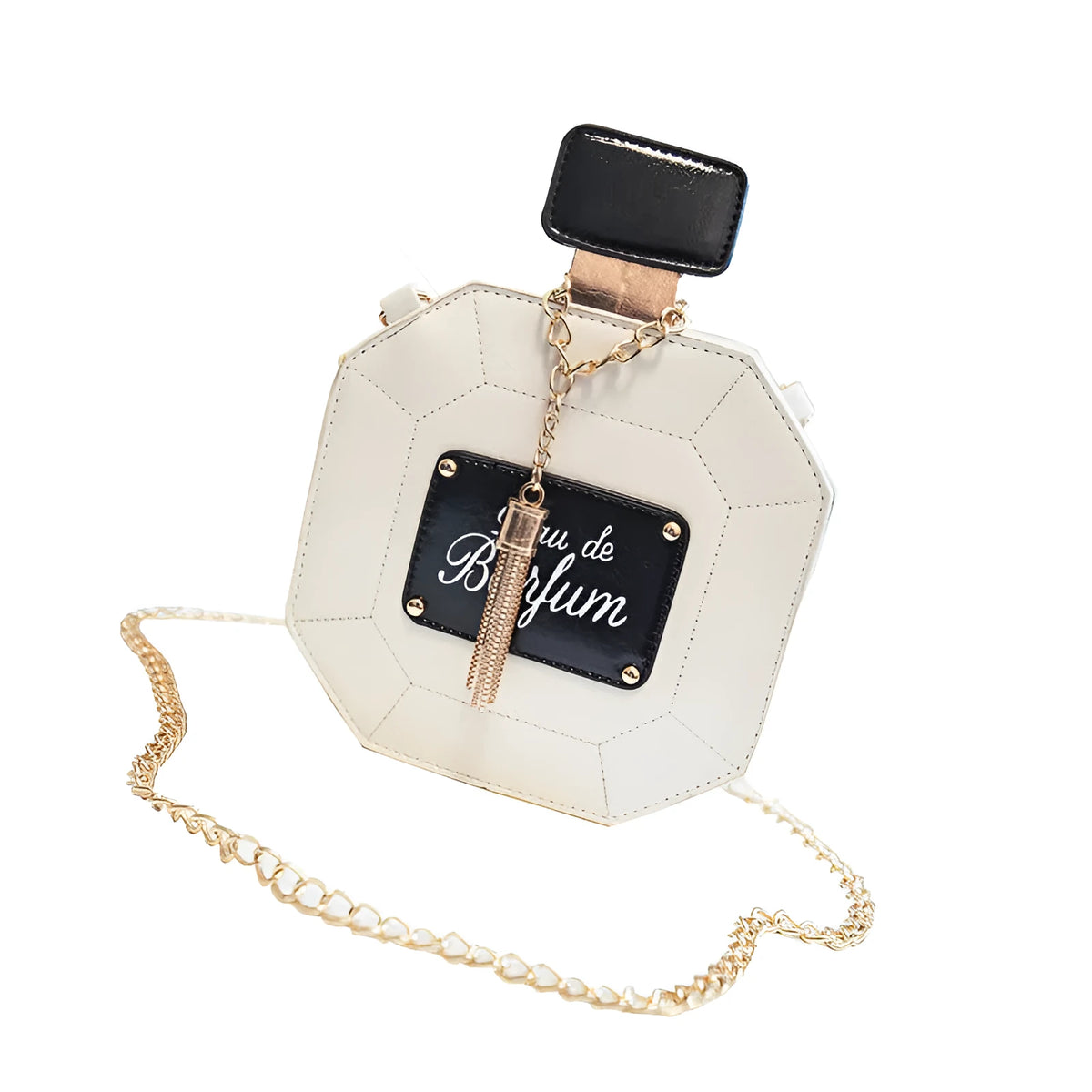 Mini chain crossbody bag for women, round PU leather shoulder bag with printed letter pattern and zipper closure