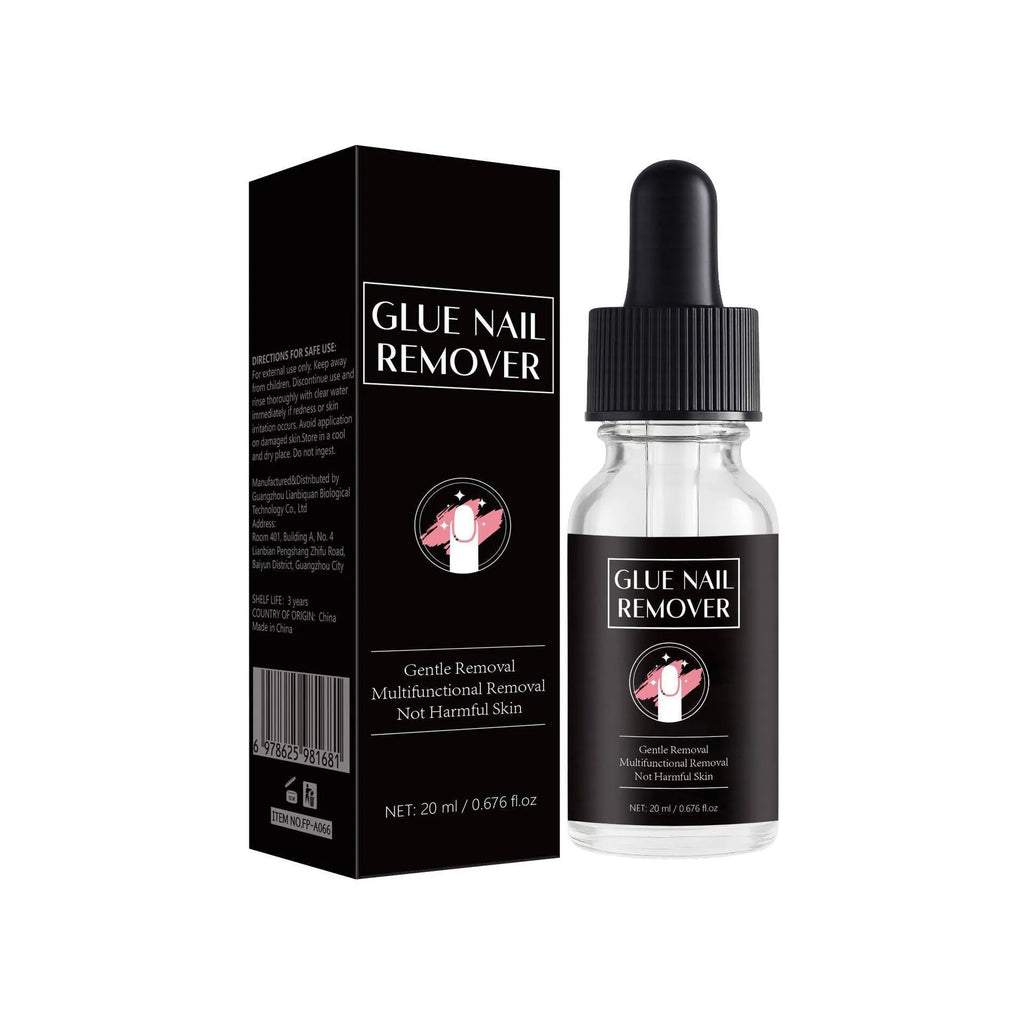 Nail glue remover appliance in 20ml bottle with FP-A066 specification label